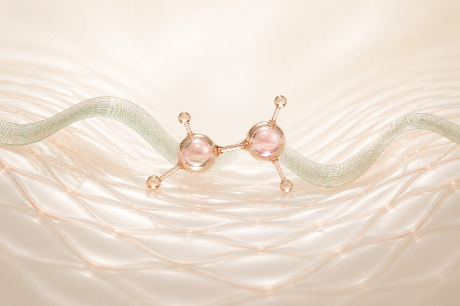 Conceptual illustration of Dipeptide Diaminobutyroyl Benzylamide Diacetate cosmetic positioning